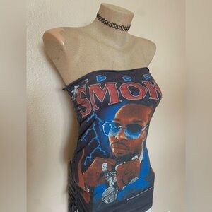 Handmade Pop Smoke The Smoke Will Never Clear Braided Tube Top